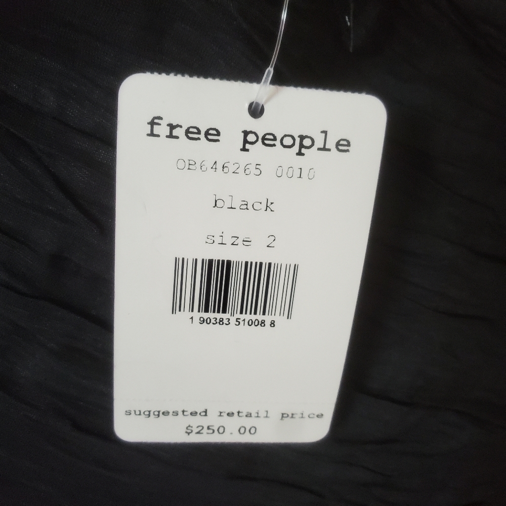 Free People Look of Love Black Dress Size 2/4 NWT - Picture 4 of 4
